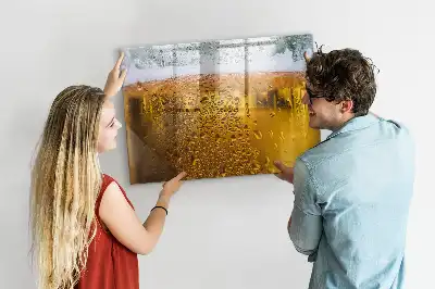 Boccale di birra con lavagna magnetica per scrivere
