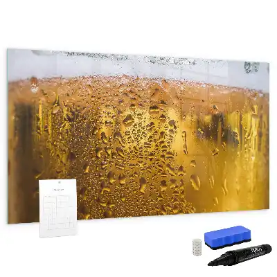 Boccale di birra con lavagna magnetica per scrivere