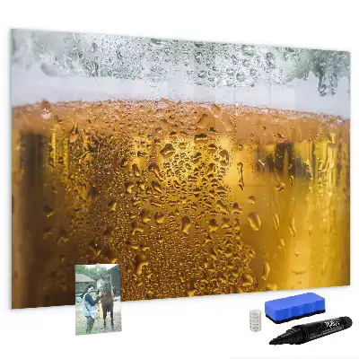 Boccale di birra con lavagna magnetica per scrivere