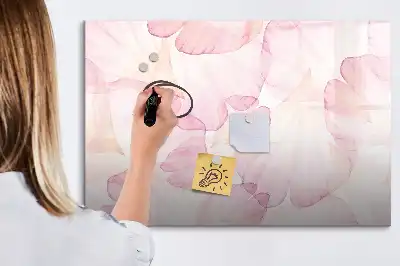 Lavagna magnetica per disegnare motivo petali ad acquerello