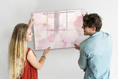 Lavagna magnetica per disegnare motivo petali ad acquerello