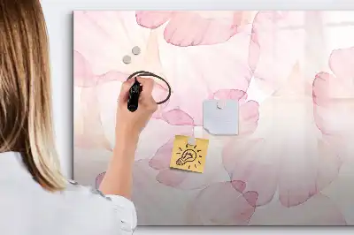 Lavagna magnetica per disegnare motivo petali ad acquerello
