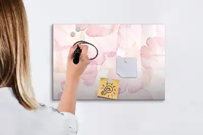 Lavagna magnetica per disegnare motivo petali ad acquerello