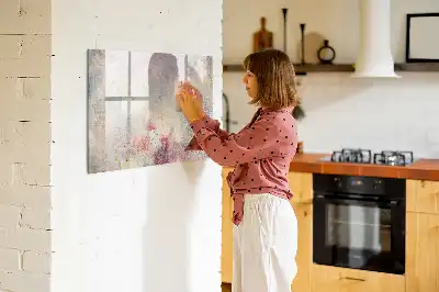 Lavagna magnetica per scrivere modello astrazione dipinta