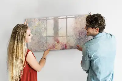 Lavagna magnetica per scrivere modello astrazione dipinta