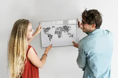 Lavagna magnetica per disegnare con continenti formati da lettere