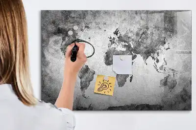 Mappa del mondo lavagna magnetica per scrivere