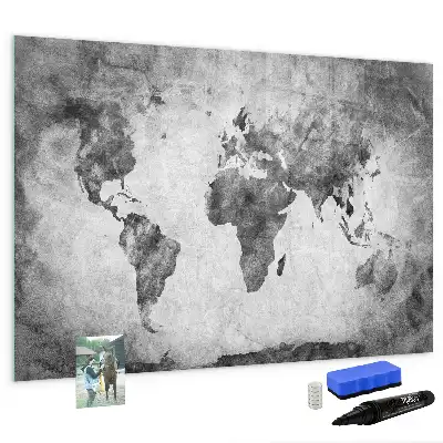 Mappa del mondo lavagna magnetica per scrivere
