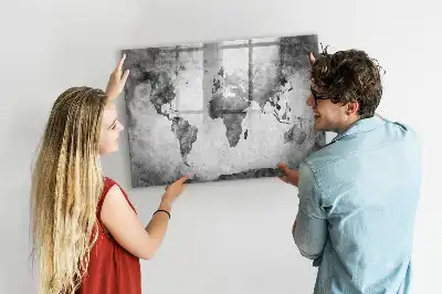 Mappa del mondo lavagna magnetica per scrivere