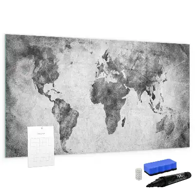 Mappa del mondo lavagna magnetica per scrivere