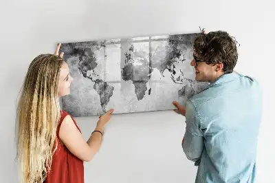 Mappa del mondo lavagna magnetica per scrivere