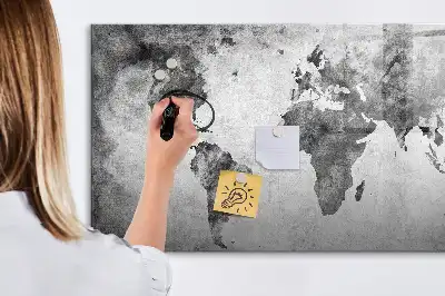 Mappa del mondo lavagna magnetica per scrivere