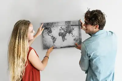 Mappa del mondo lavagna magnetica per scrivere