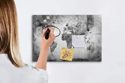 Mappa del mondo lavagna magnetica per scrivere