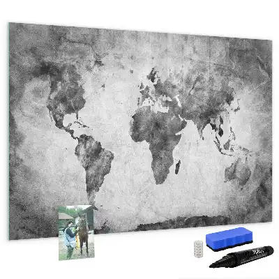 Mappa del mondo lavagna magnetica per scrivere