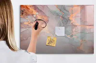 Lavagna magnetica con finitura effetto marmo decorativo