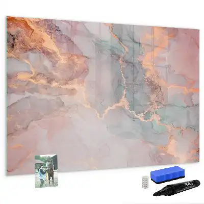 Lavagna magnetica con finitura effetto marmo decorativo