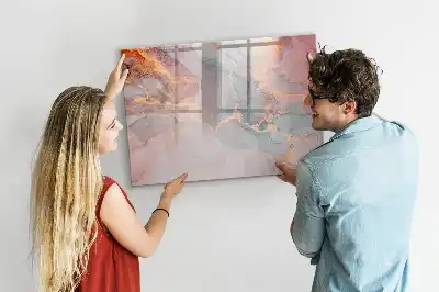 Lavagna magnetica con finitura effetto marmo decorativo