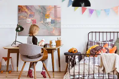 Lavagna magnetica con finitura effetto marmo decorativo