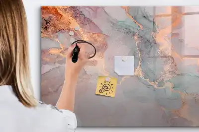 Lavagna magnetica con finitura effetto marmo decorativo