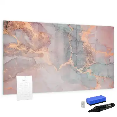 Lavagna magnetica con finitura effetto marmo decorativo