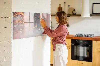 Lavagna magnetica con finitura effetto marmo decorativo