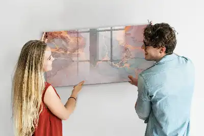 Lavagna magnetica con finitura effetto marmo decorativo