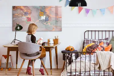 Lavagna magnetica con finitura effetto marmo decorativo