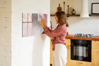 Lavagna magnetica con finitura effetto marmo decorativo