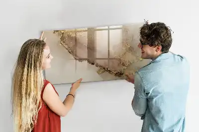 Lavagna magnetica per disegnare motivo in marmo dorato