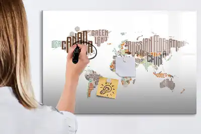Lavagna magnetica per disegnare con mappa e lettere colorate