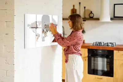 Lavagna magnetica per disegnare con mappa e lettere colorate