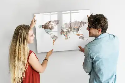 Lavagna magnetica per disegnare con mappa e lettere colorate