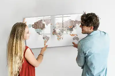 Lavagna magnetica per disegnare con mappa e lettere colorate