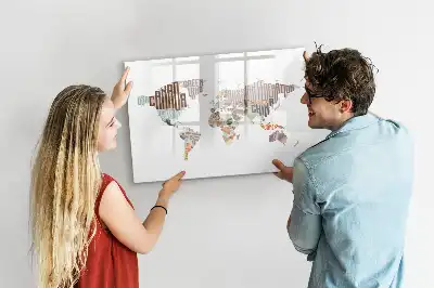 Lavagna magnetica per disegnare con mappa e lettere colorate