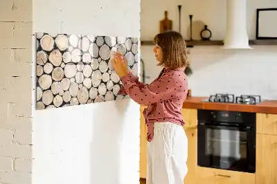 Lavagna magnetica per disegnare decorazione a forma di tronchi d'albero tagliati
