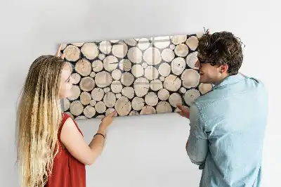 Lavagna magnetica per disegnare decorazione a forma di tronchi d'albero tagliati