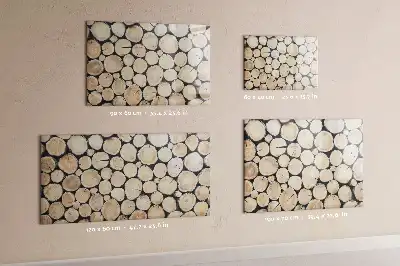 Lavagna magnetica per disegnare decorazione a forma di tronchi d'albero tagliati