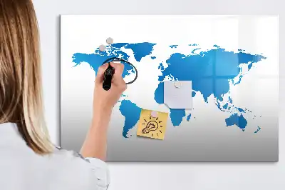 Mappa del mondo lavagna magnetica per scrivere