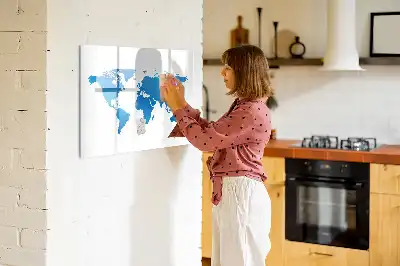 Mappa del mondo lavagna magnetica per scrivere