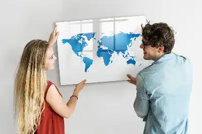 Mappa del mondo lavagna magnetica per scrivere