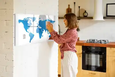 Mappa del mondo lavagna magnetica per scrivere