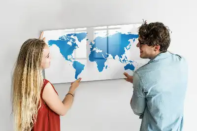 Mappa del mondo lavagna magnetica per scrivere