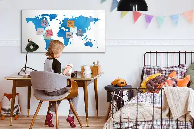 Mappa del mondo lavagna magnetica per scrivere
