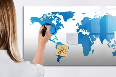Mappa del mondo lavagna magnetica per scrivere