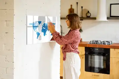 Mappa del mondo lavagna magnetica per scrivere