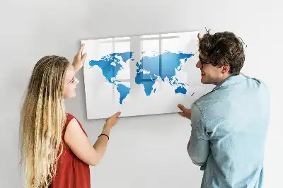 Mappa del mondo lavagna magnetica per scrivere