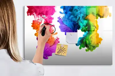 Lavagna magnetica per disegnare modello arcobaleno di colori