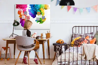 Lavagna magnetica per disegnare modello arcobaleno di colori