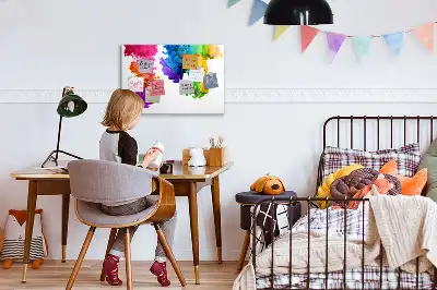 Lavagna magnetica per disegnare modello arcobaleno di colori